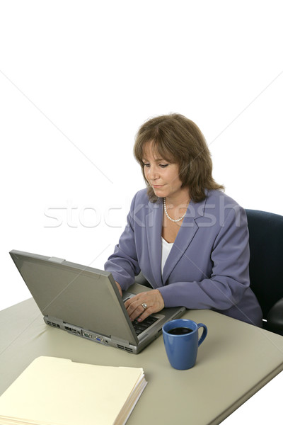 Stock photo: Female Executive on Laptop