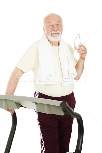 Dopasować skrzypce przystojny starszy człowiek Zdjęcia stock © lisafx