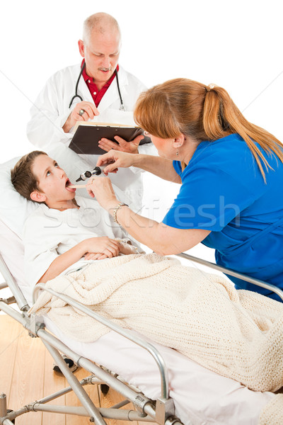 [[stock_photo]]: Hôpital · peu · garçon · médecin · infirmière · femme