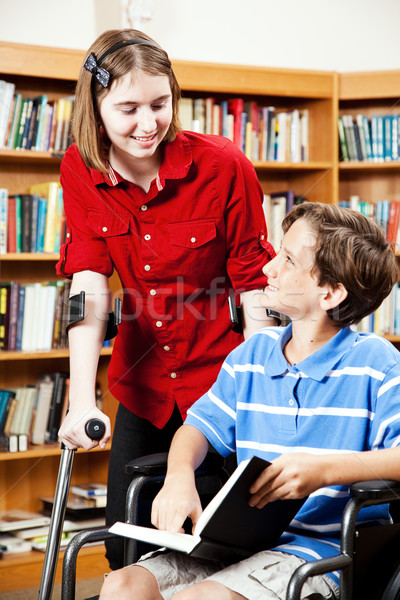 Stock photo: Library - Disabled Students