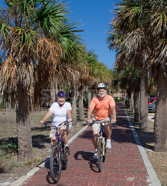 Anziani attivi bikes attivo equitazione Florida Foto d'archivio © lisafx