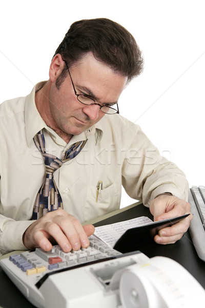 Balancing Checkbook with Calculator Stock photo © lisafx