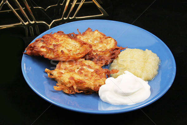 Potato Pancakes - Latkes For Hanukkah Stock photo © lisafx