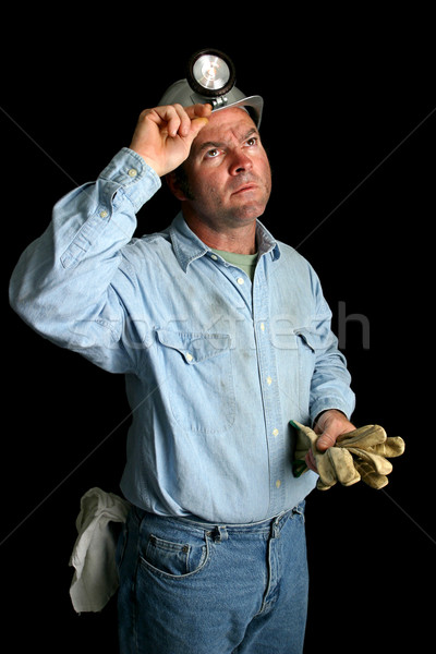Bergarbeiter nachschlagen top mir Bau Licht Stock foto © lisafx