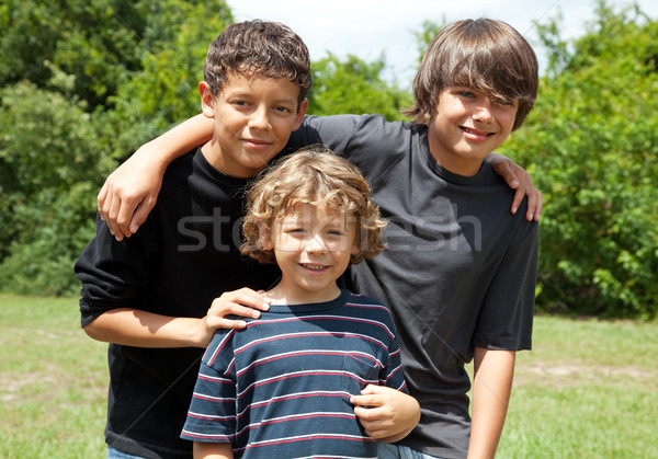 Portrait of Three Boys Smiling Stock photo © lisafx