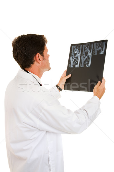 Medico mri vista posteriore lettura risultati isolato Foto d'archivio © lisafx