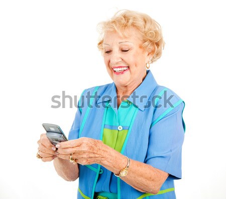 Podwoić dość starsza kobieta dwa odizolowany Zdjęcia stock © lisafx