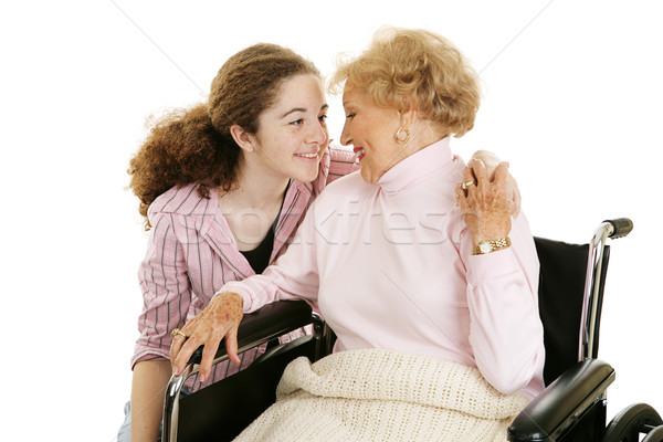 Famille affection adolescente âgées grand-mère isolé [[stock_photo]] © lisafx