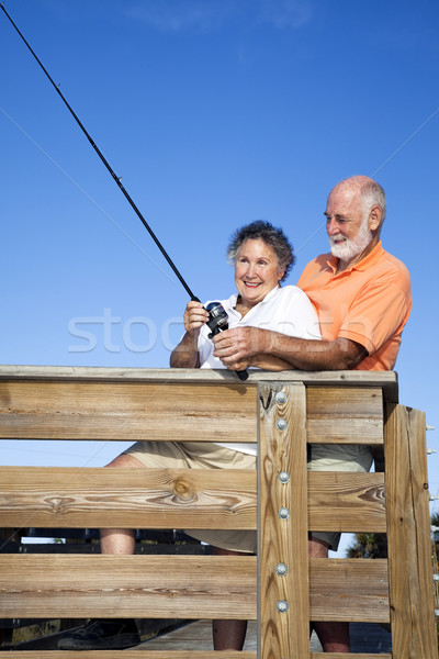 Senior Couple - Fishing Fun Stock photo © lisafx