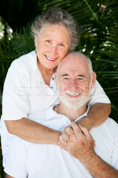 Idős pár szeretet portré sok évek férfi Stock fotó © lisafx
