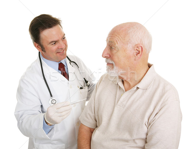 Kıdemli tıbbi sıcaklık normal adam doktor Stok fotoğraf © lisafx
