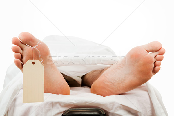 Cadáver primer plano cadáver dedo del pie Foto stock © lisafx