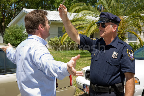 Câmp test ofiter de politie beat şofer rutier Imagine de stoc © lisafx