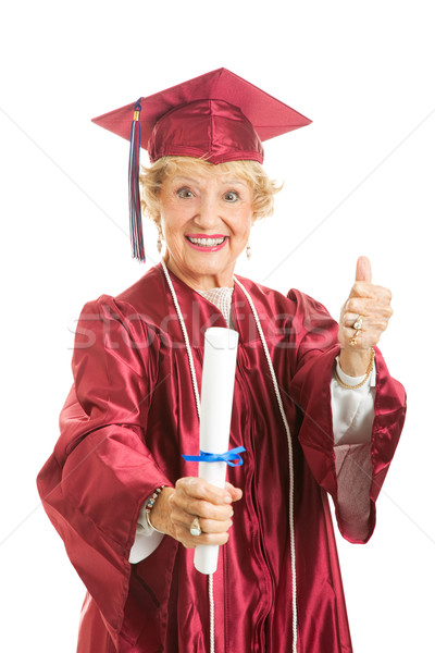 Elderly Graduate Gives Thumbs Up Stock photo © lisafx