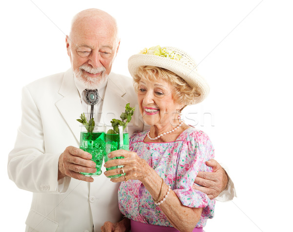Kentucky derbi nap déli idős pár élvezi Stock fotó © lisafx