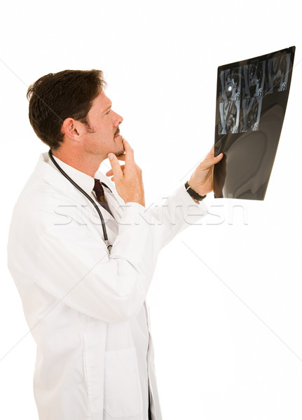 Médico mri resultados guapo aislado blanco Foto stock © lisafx