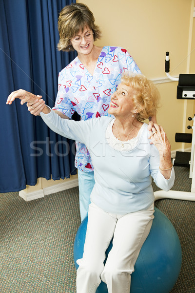 Physical Therapist Helps Senior Woman Stock photo © lisafx