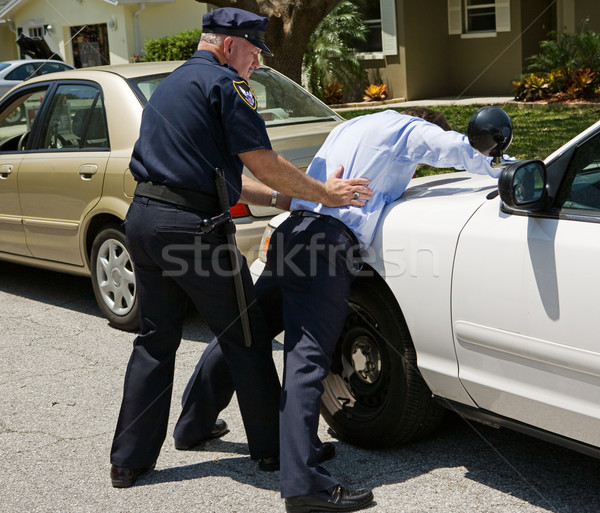 Sas rendőrség autó részeg sofőr út Stock fotó © lisafx