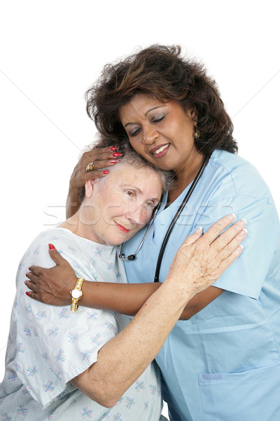 Tendre affectueux soins médicaux professionnels réconfortant Photo stock © lisafx