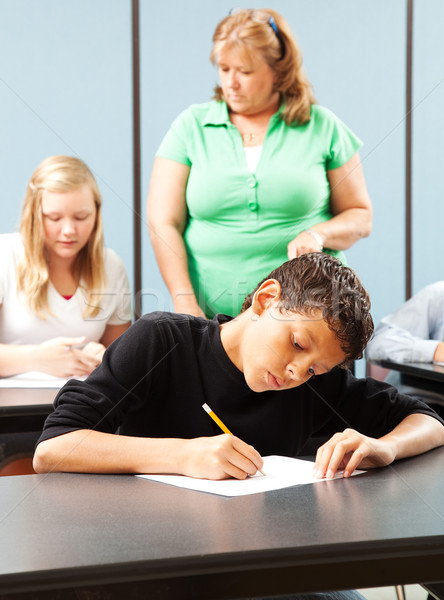 Young Boy Taking Test Stock photo © lisafx