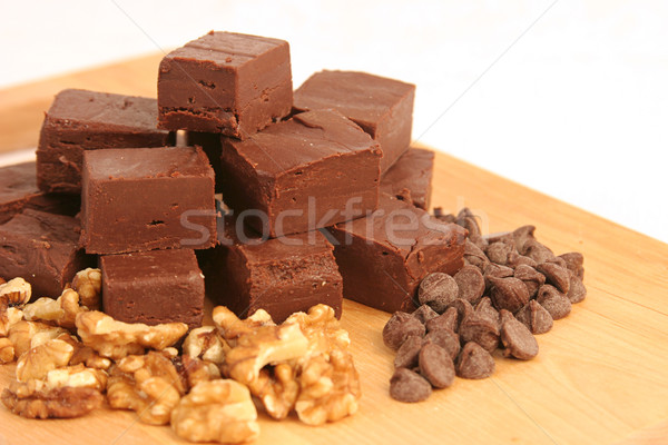 Homemade Chocolate Fudge 1 Stock photo © lisafx