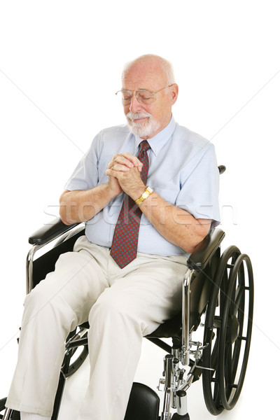 Oración curación altos hombre silla de ruedas salud Foto stock © lisafx