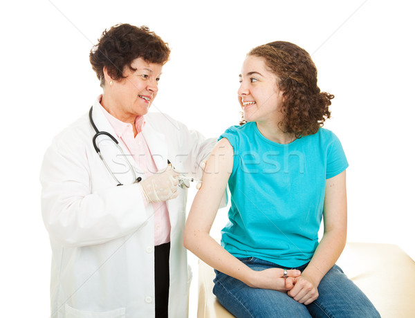 Adolescente médico vacinação menina adolescente feminino Foto stock © lisafx