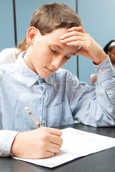 Adolescent Boy in Class Stock photo © lisafx