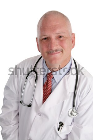 Reifen Arzt vertrauenswürdig gut aussehend weiß medizinischen Stock foto © lisafx
