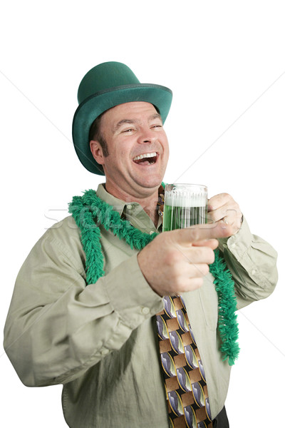 Gün sarhoş kahkaha adam Aziz Patrick Günü gülme Stok fotoğraf © lisafx