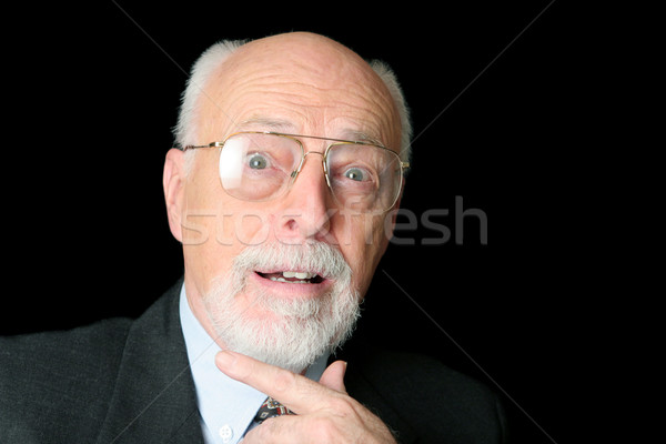 Stock Photo of Surprised Senior Man  Stock photo © lisafx