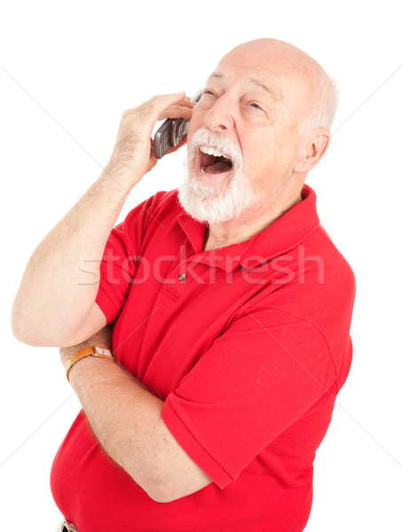 Cellphone Senior - Laughing Stock photo © lisafx