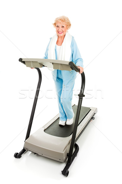 Senior Lady on Treadmill Stock photo © lisafx