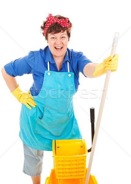 Maid Enjoys Her Job Stock photo © lisafx