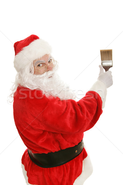 Stock photo: Santa with Paintbrush