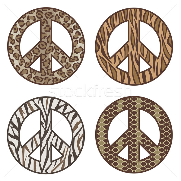 Animal Print Peace Symbols Stock photo © Lisann