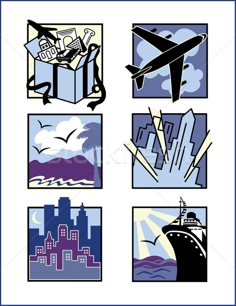 Travel Icons Stock photo © Lisann