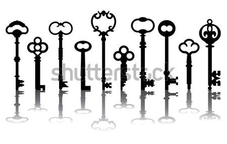 Ten Skeleton Keys Stock photo © Lisann