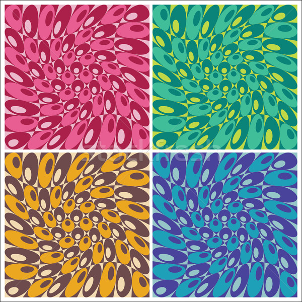Twisted Circles Pattern in 4 Colorways Stock photo © Lisann