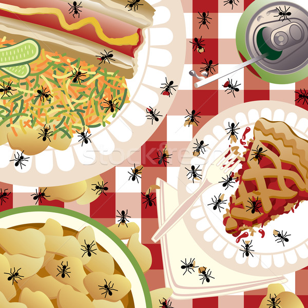 Uninvited Picnic Guests Stock photo © Lisann