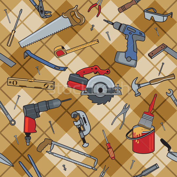 Household Tools Plaid Stock photo © Lisann