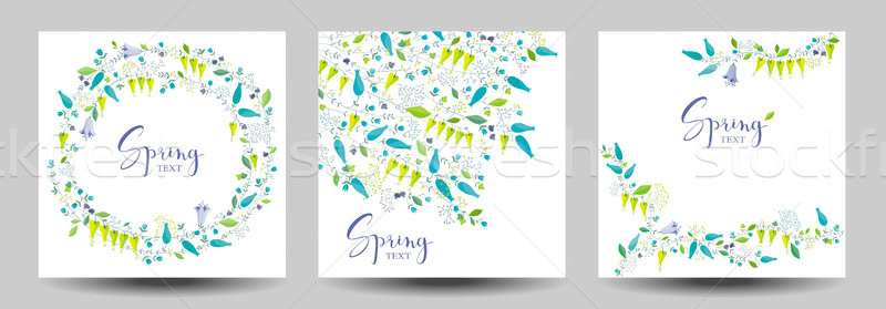 Spring flower vector greeting cards Stock photo © LisaShu