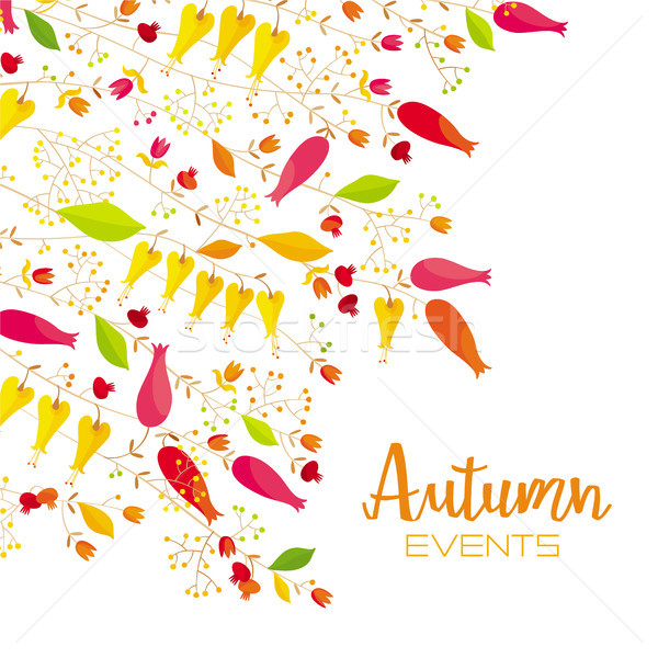 Autumn floral background Stock photo © LisaShu
