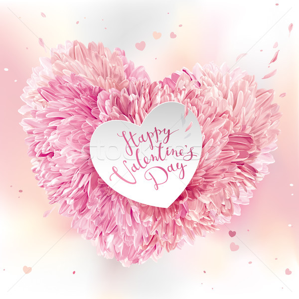 розовый цветок сердце розовый цветы Сток-фото © LisaShu