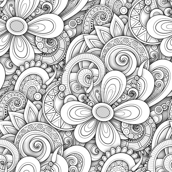 Foto stock: Monocromo · floral · motivos · textura
