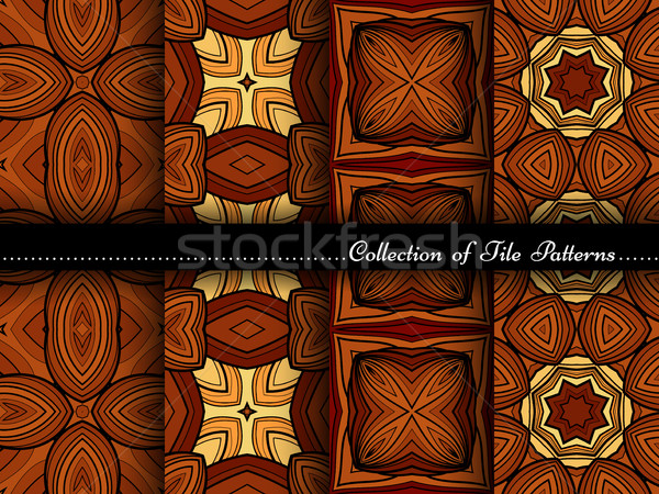 Vector Collection of Seamless Vintage Patterns Stock photo © lissantee