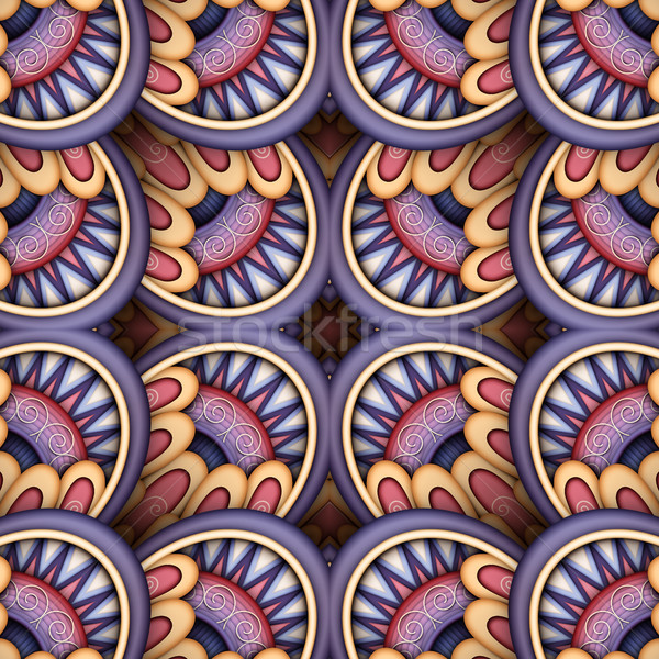 Colored Seamless Tile Pattern, Fantastic Kaleidoscope Stock photo © lissantee