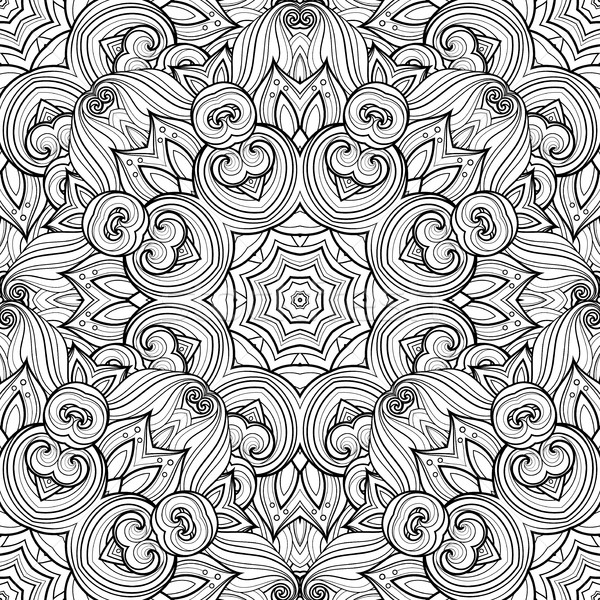 Vector Seamless Monochrome Ornate Pattern Stock photo © lissantee