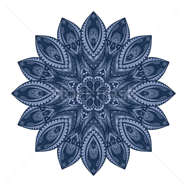 Stock photo: Vector Beautiful Deco Colored contour Mandala