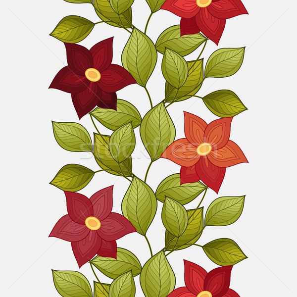 Foto stock: Vetor · sem · costura · floral · padrão · textura